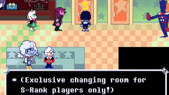 Deltarune Chapter 3 secret boss: A screenshot of the S-rank room