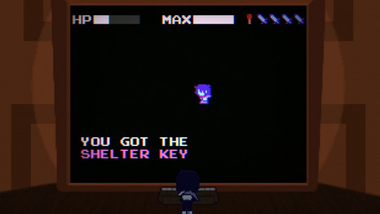 Deltarune Chapter 3 secret boss: A screenshot of Kris getting the shelter key