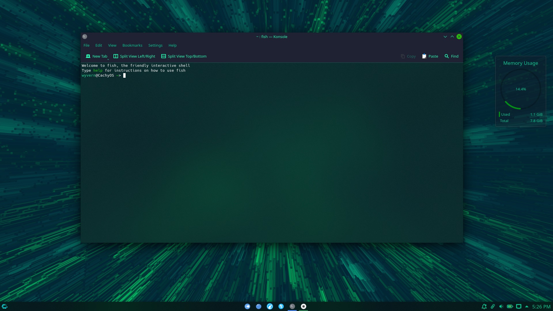 Konsole app in CachyOS