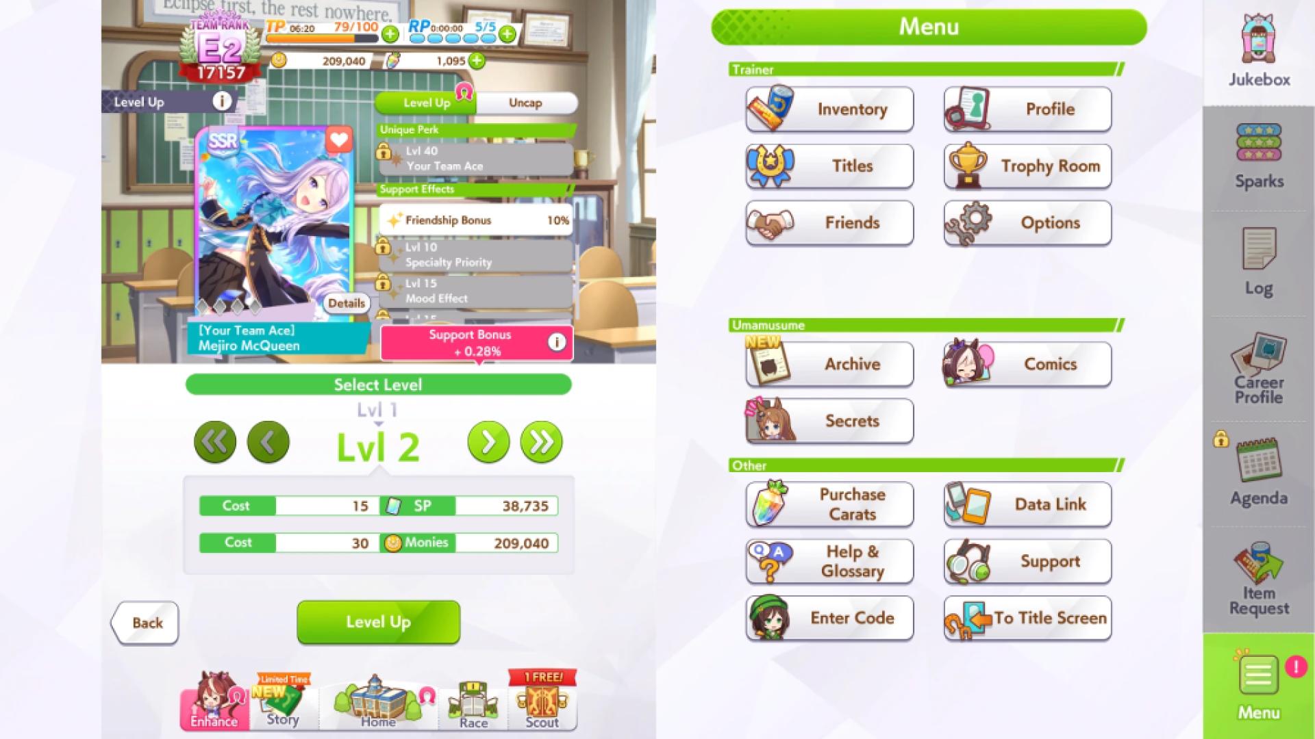 Progression system for companion capabilities
