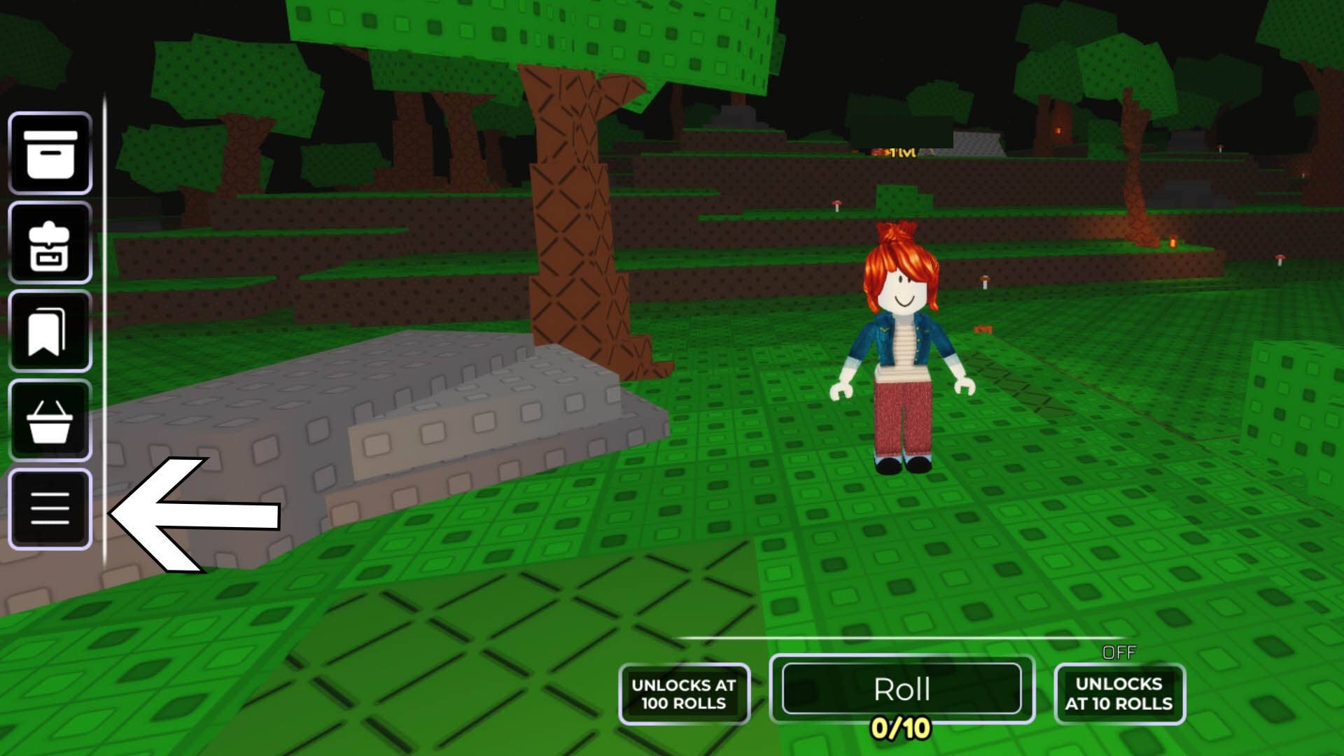 Game interface navigation menu