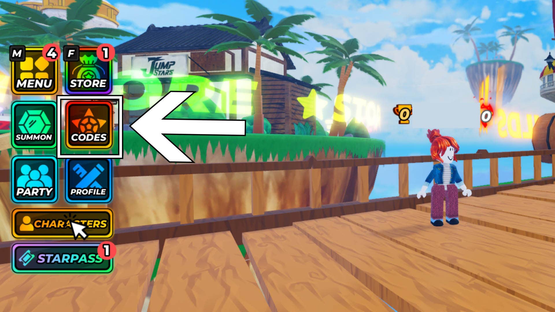 code redemption interface visual guide