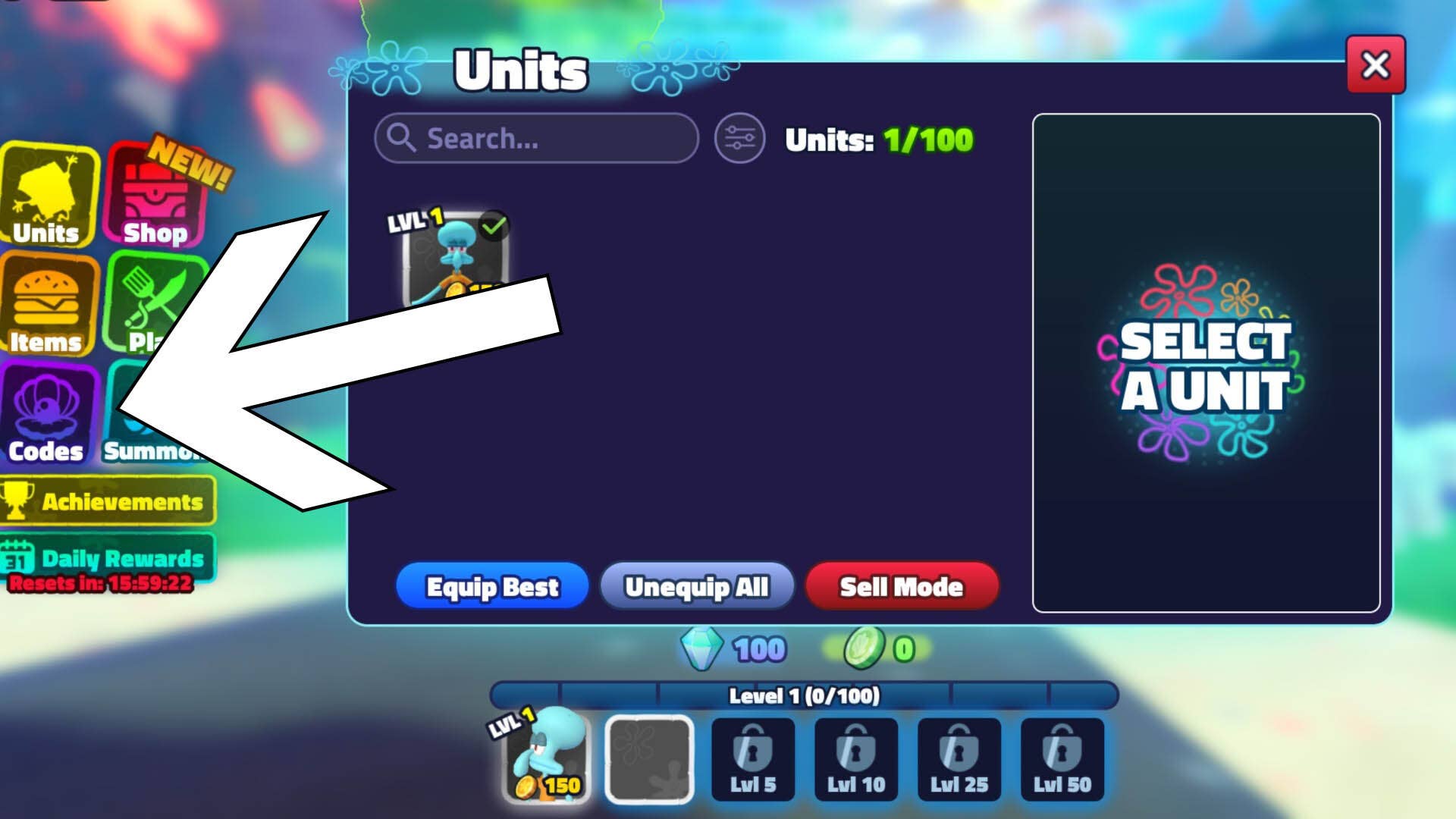 code redemption interface guide