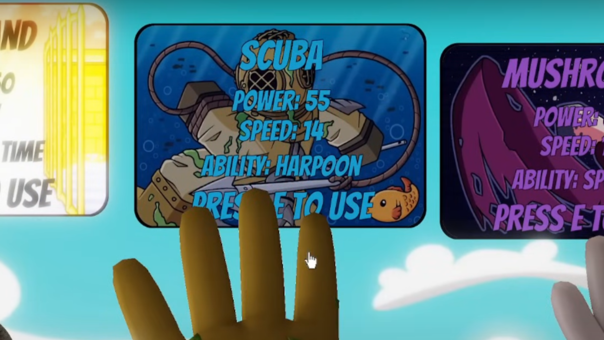 Scuba Glove gameplay mechanics in Slap Battles