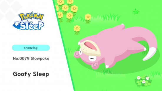 Slowpoke evolution: Slowpoke's goofy sleep graphic from Pokemon Sleep