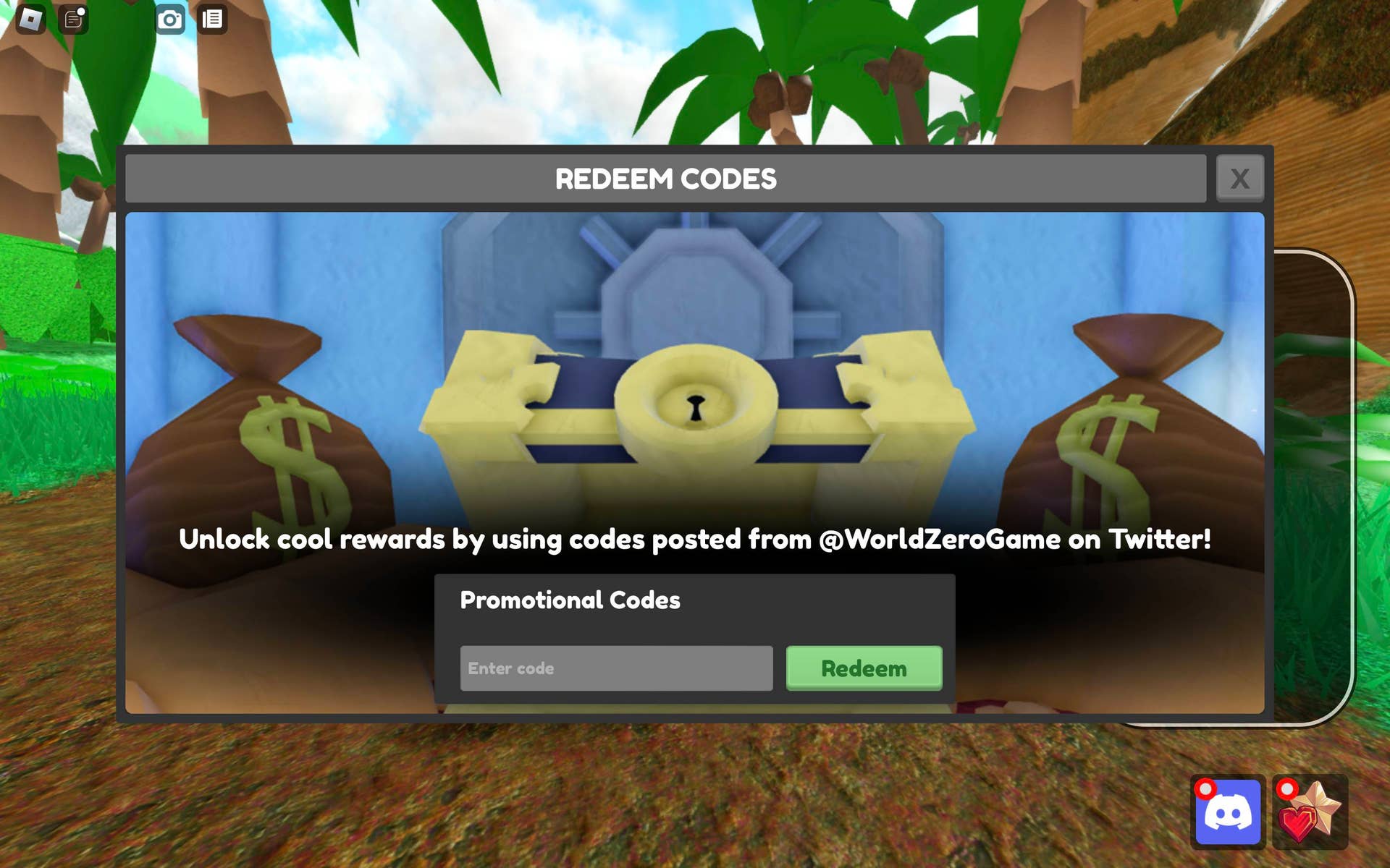 Code redemption interface overview