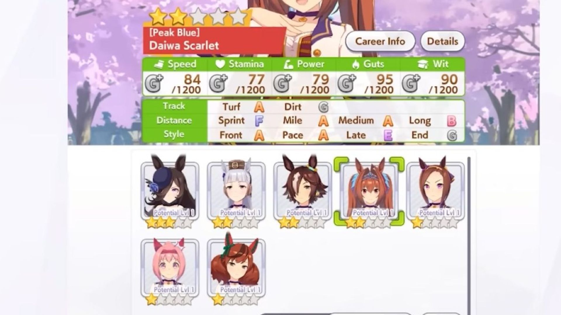 Character selection screen