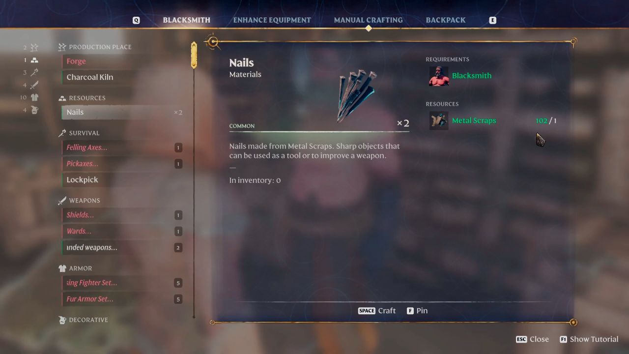 Enshrouded, PC, Gameplay, How To Unlock Universal Storage, Screenshot