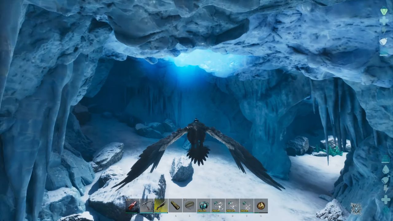ARK Survival Ascended, PC, Gameplay, Best Locations To Find Blue Gem, Screenshot