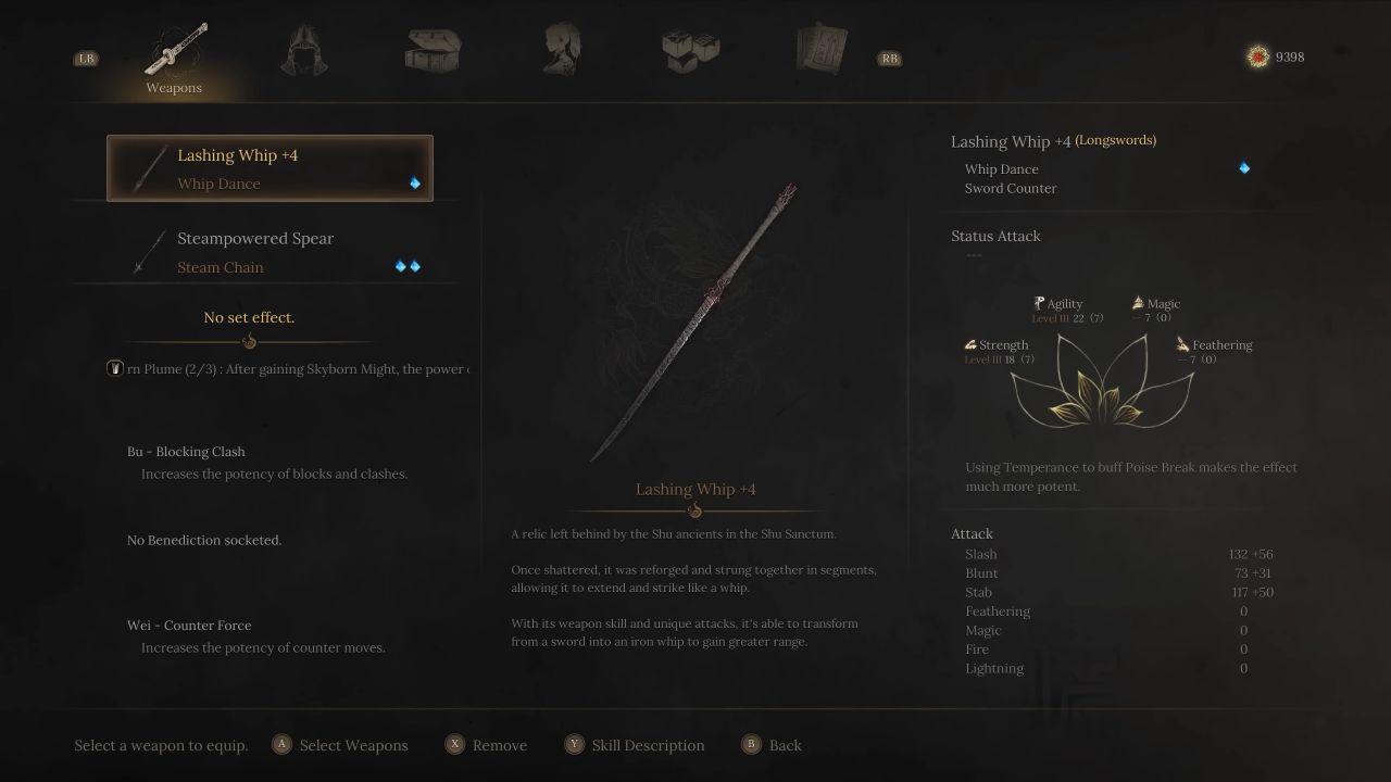 Wuchang: Fallen Feathers, PC, Gameplay, Demon Samurai Build, Screenshot