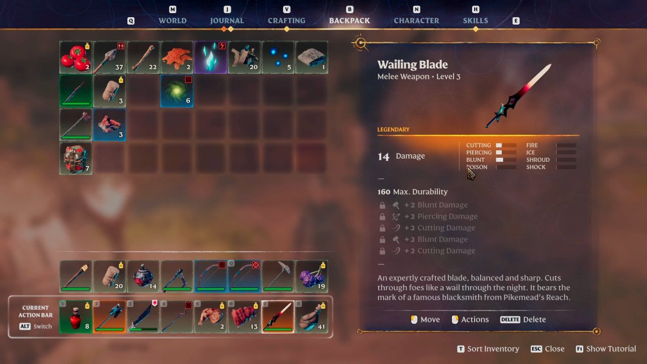 Enshrouded Guide, How to Find Wailing Blade, Post Acquisition Recommendations