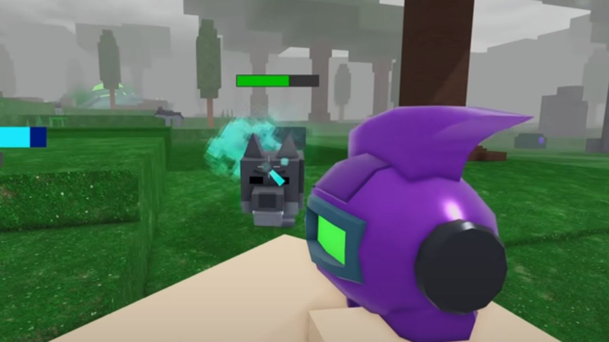 Using raygun in 99 Nights in the Forest