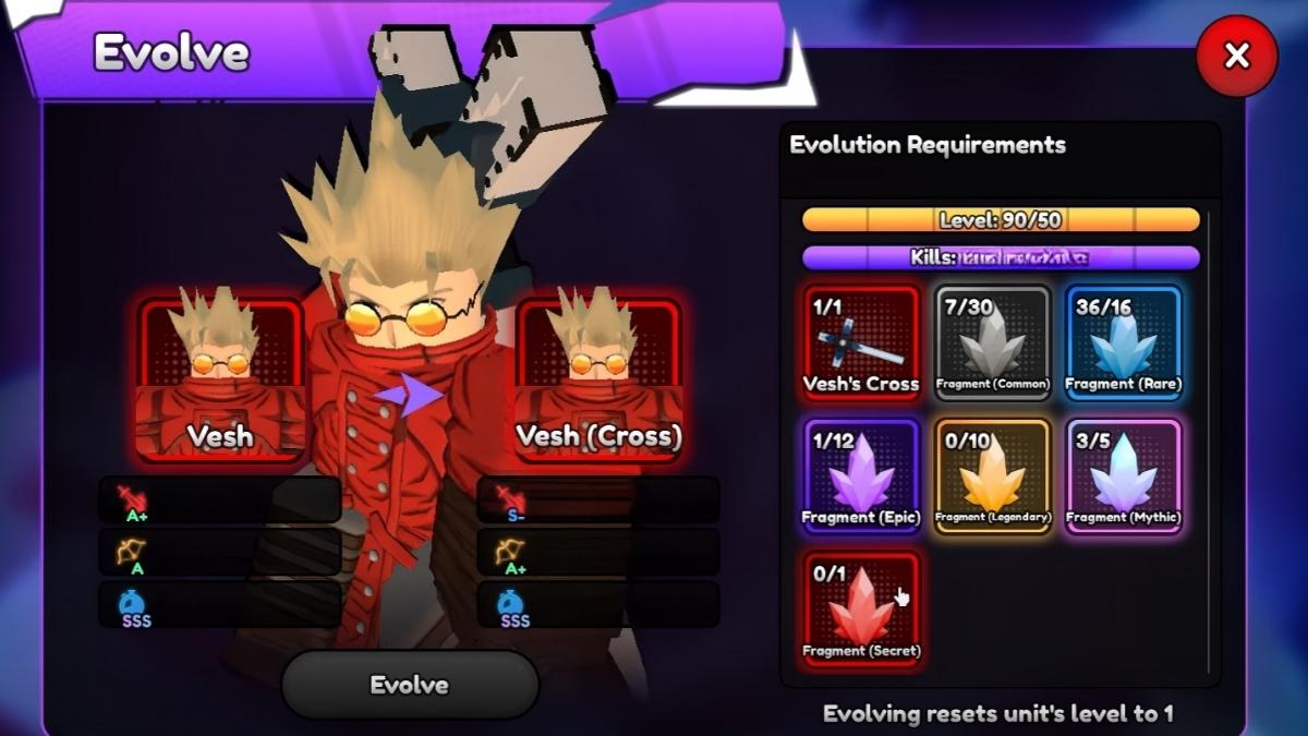Vesh Evolution in Anime Final Strike