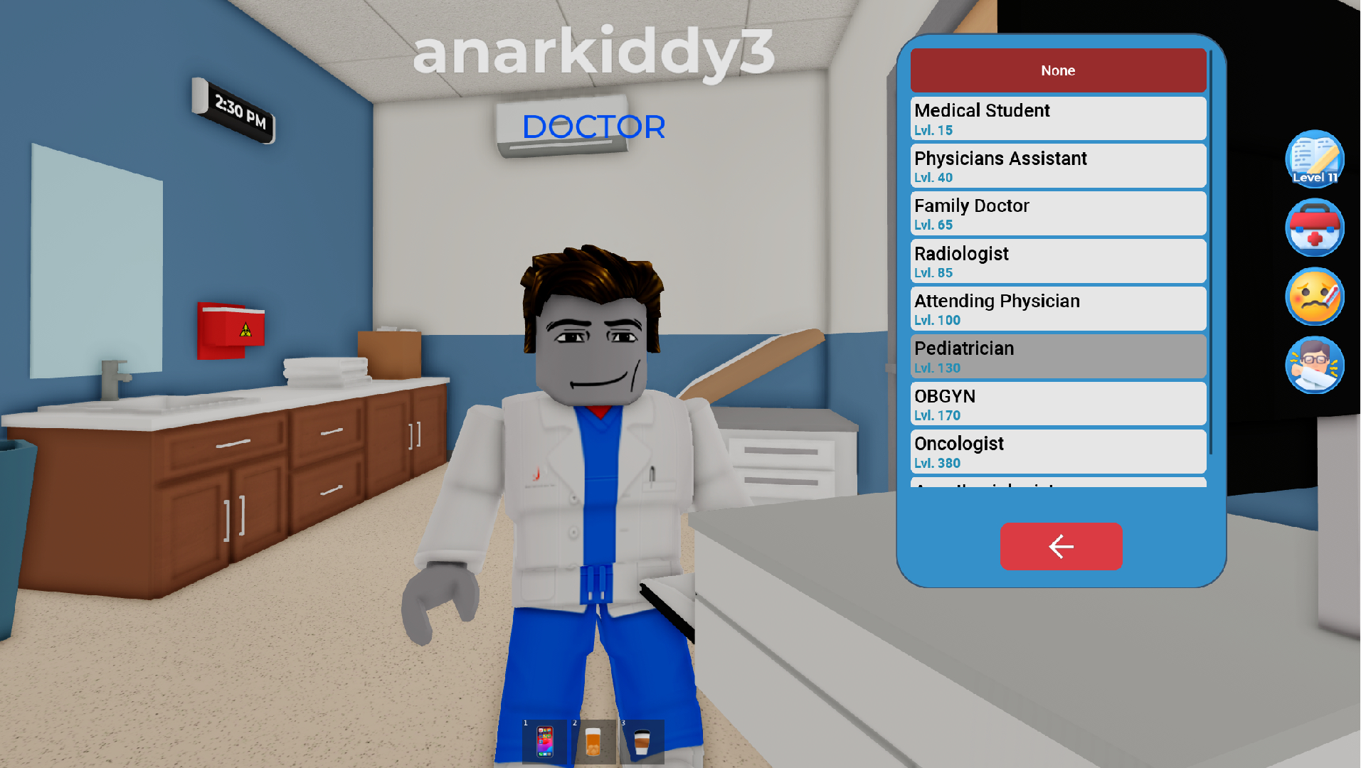 Doctor Specializations (Image via Roblox Corporation)