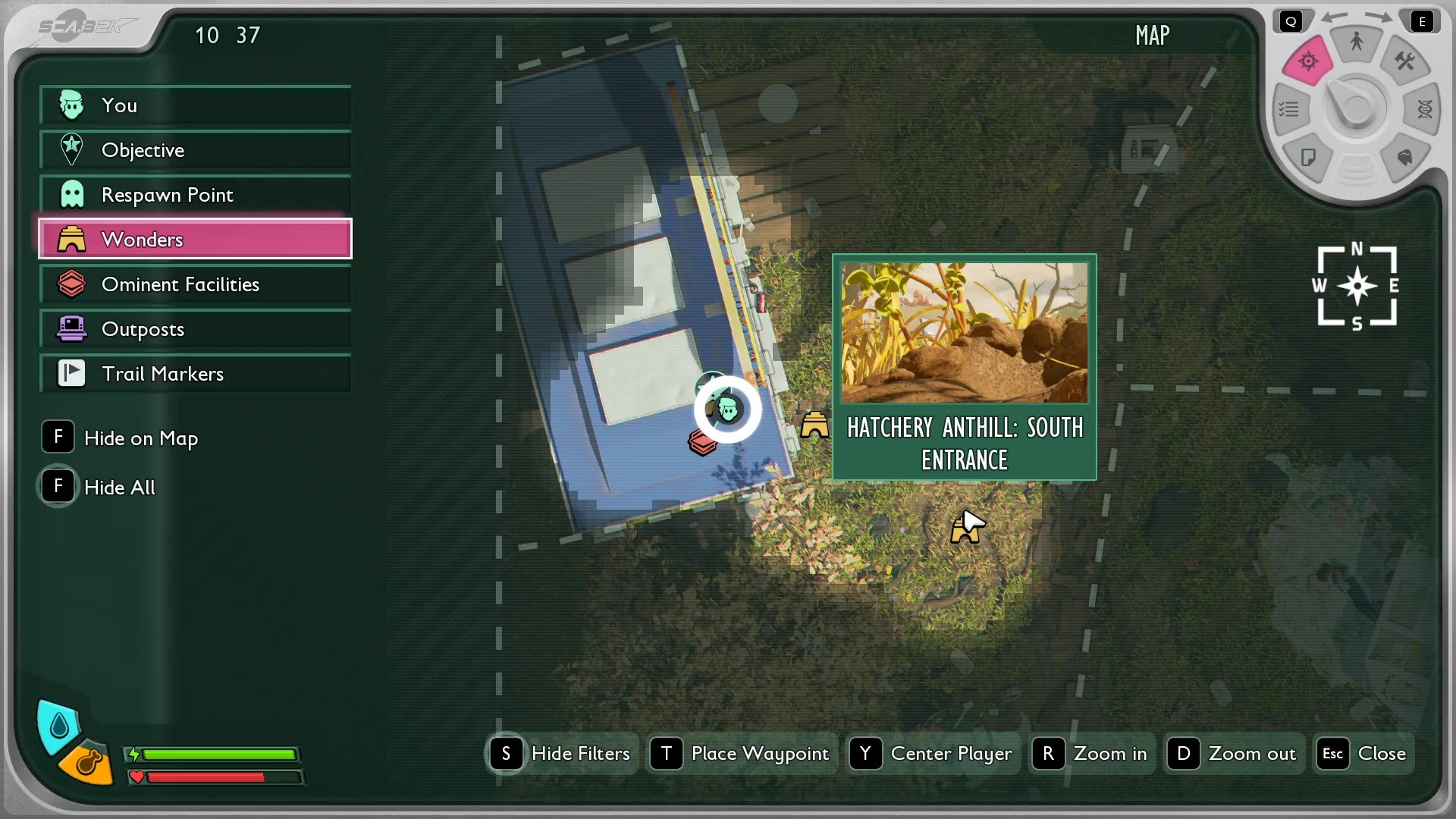 Snackbar Anthill location 