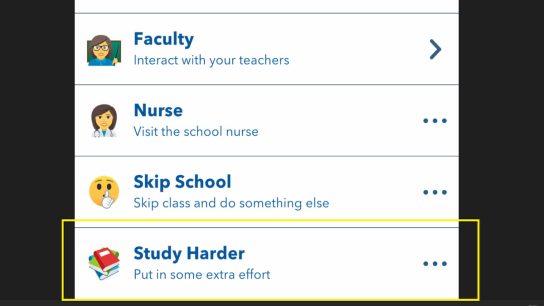 Academic dedication in BitLife