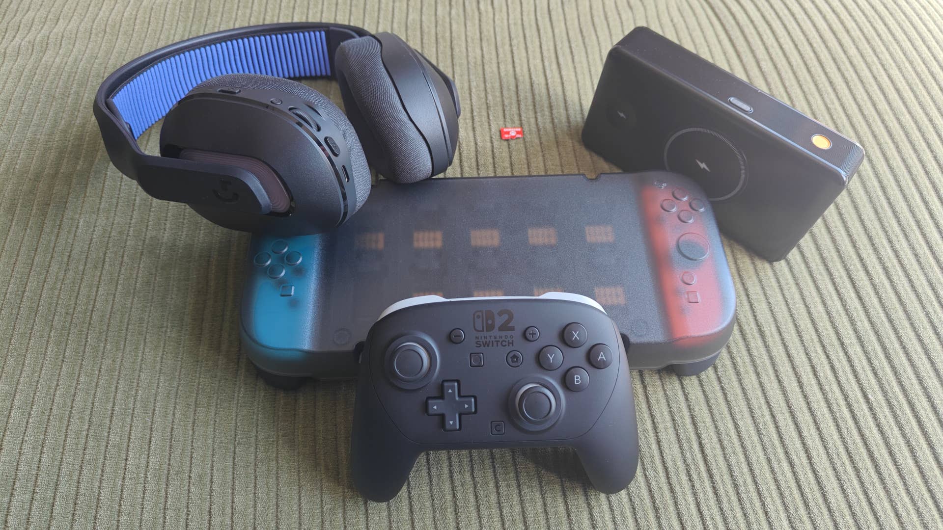 Nintendo Switch 2 accessories arrangement