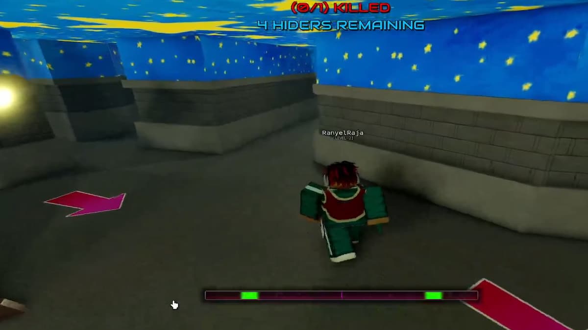 A player using a Knife in Ink Game