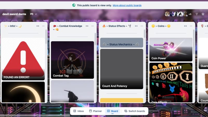 Limbus Game Trello & Discord Link