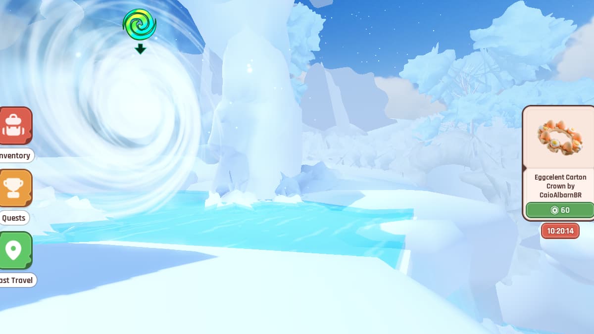 Location of Wing of the Winter Wind in the Air Biome - Roblox The Hatch event