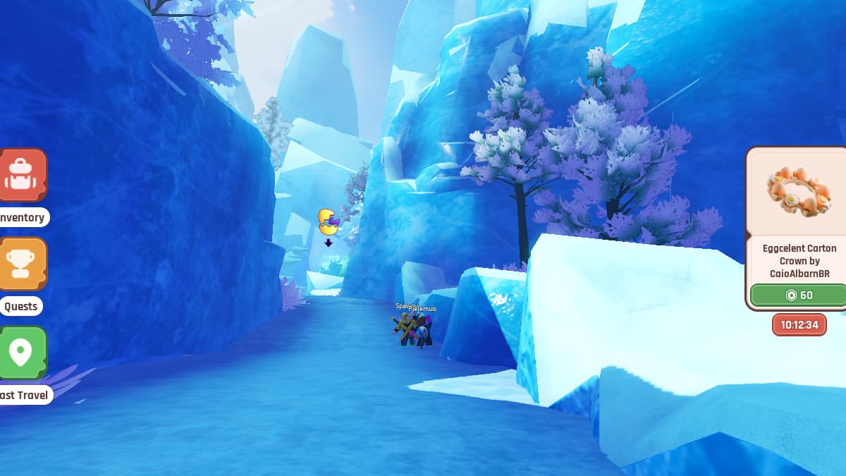 Second location of Wing of the Winter Wind in Ice Biome - Roblox The Hatch Event