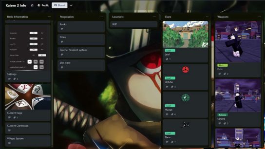 Kaizen 2 Trello board