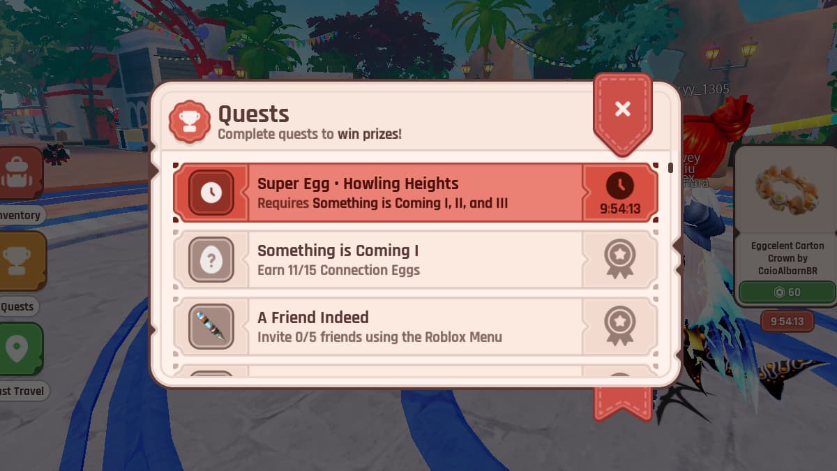 Super Egg - Howling Heights quest in Roblox The Hatch