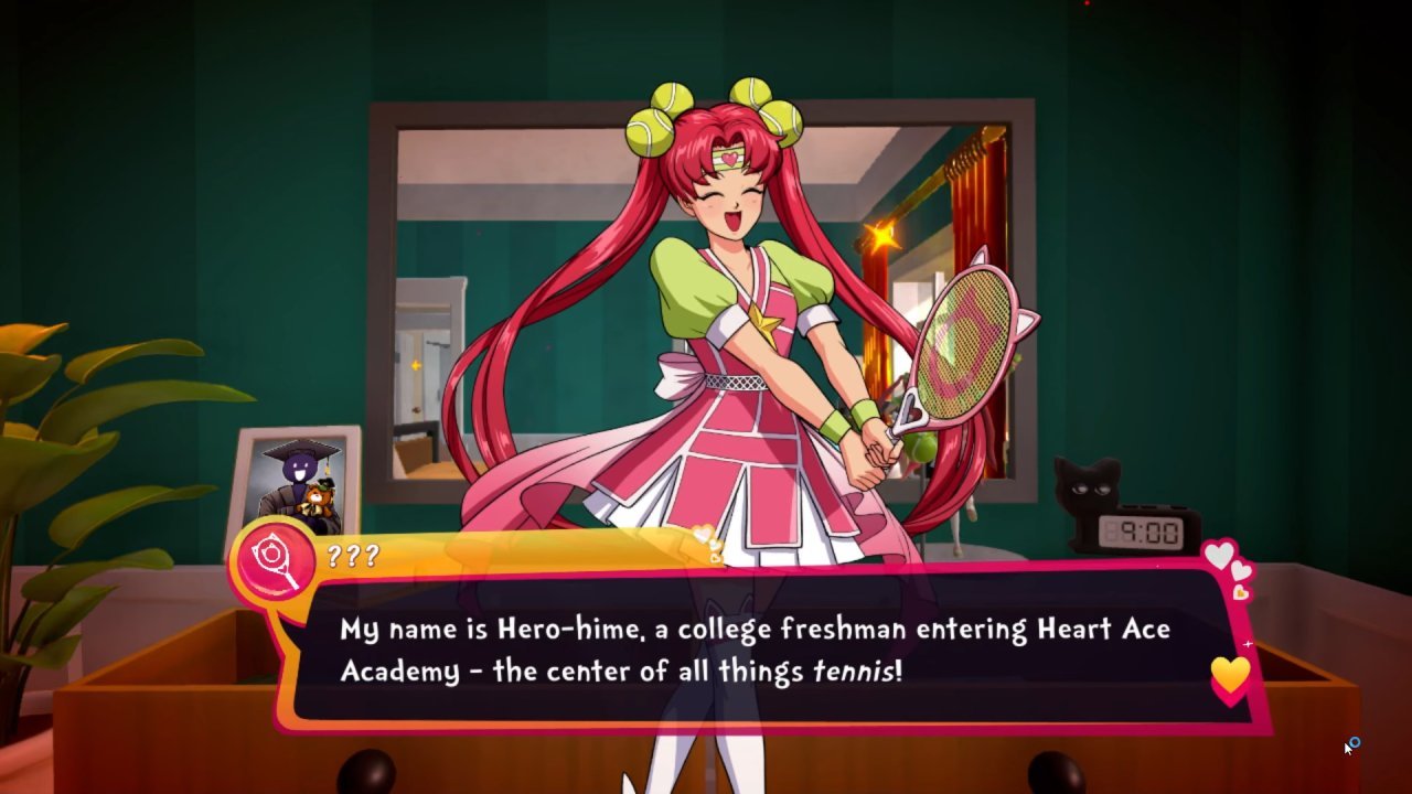 Hero-Hime Tennis Match Gameplay