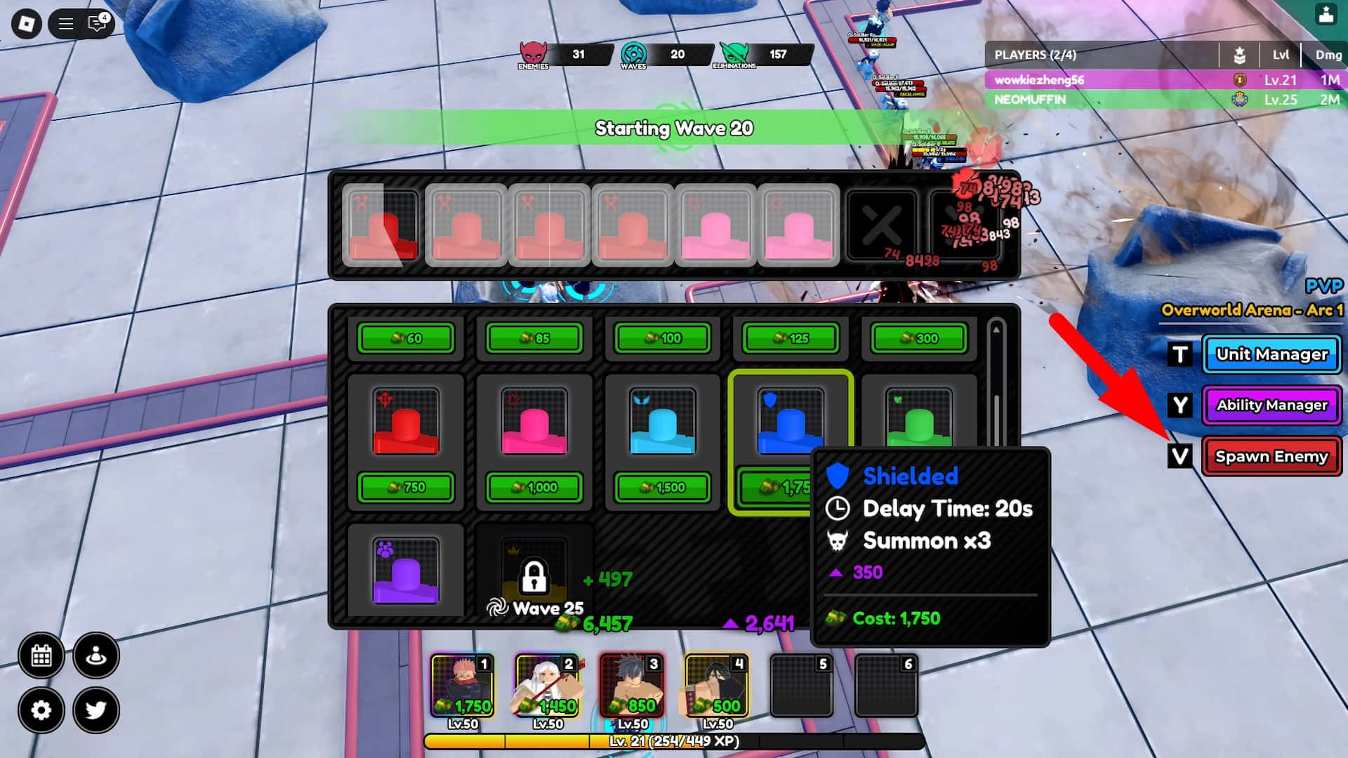 Wave summoning mechanics