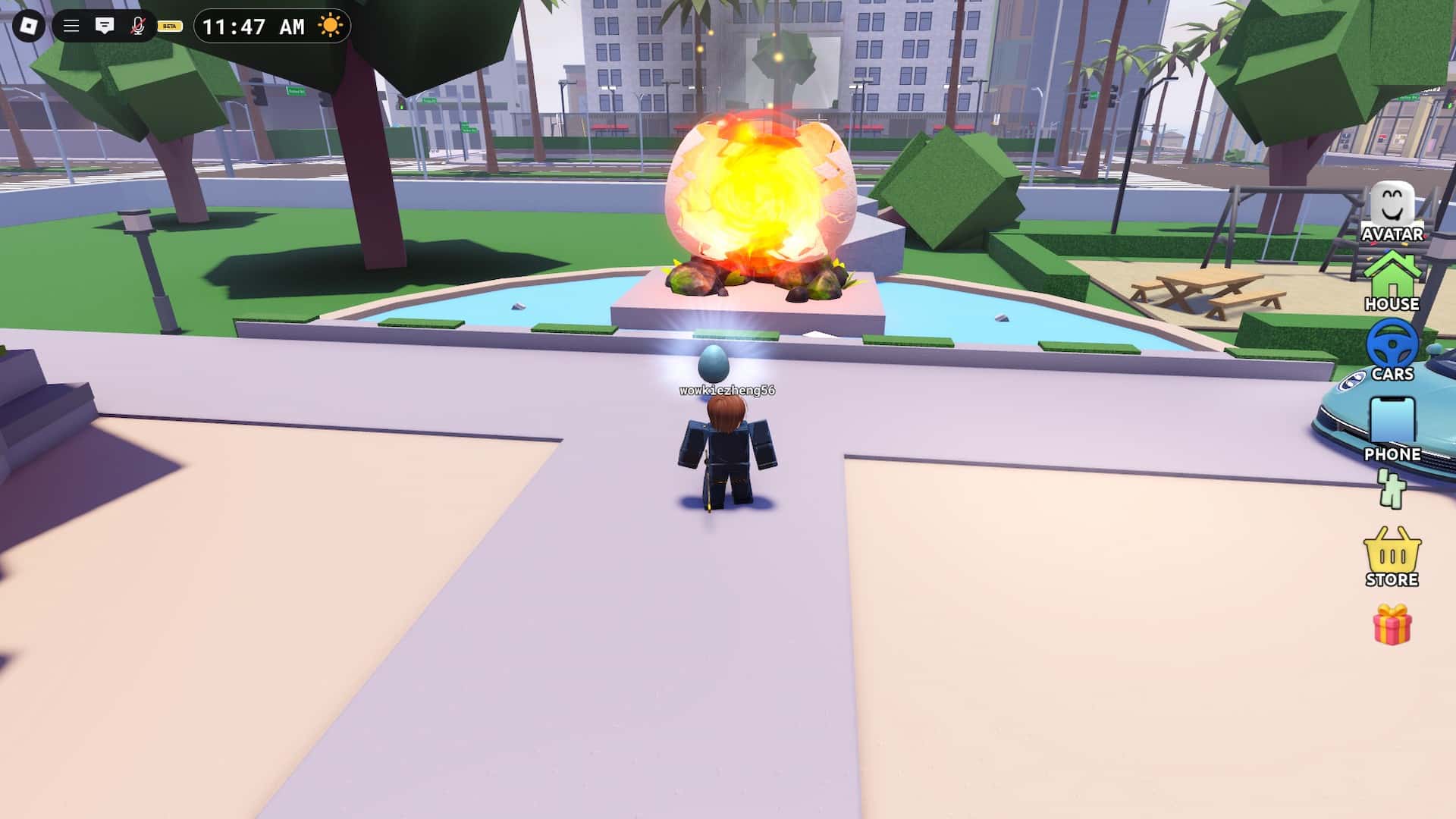 Locating the frost egg in Boxywood RP