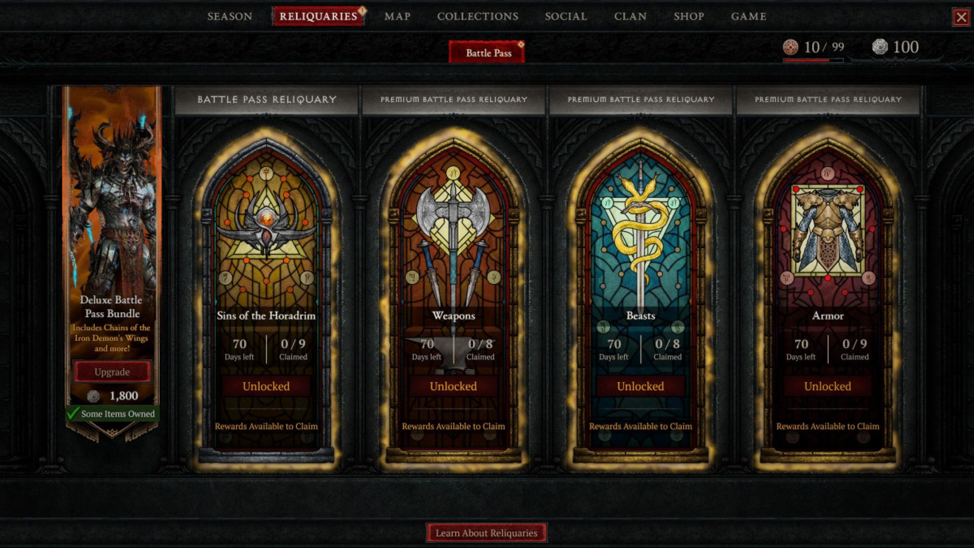 Battle Pass customization options (Image via Blizzard Entertainment)