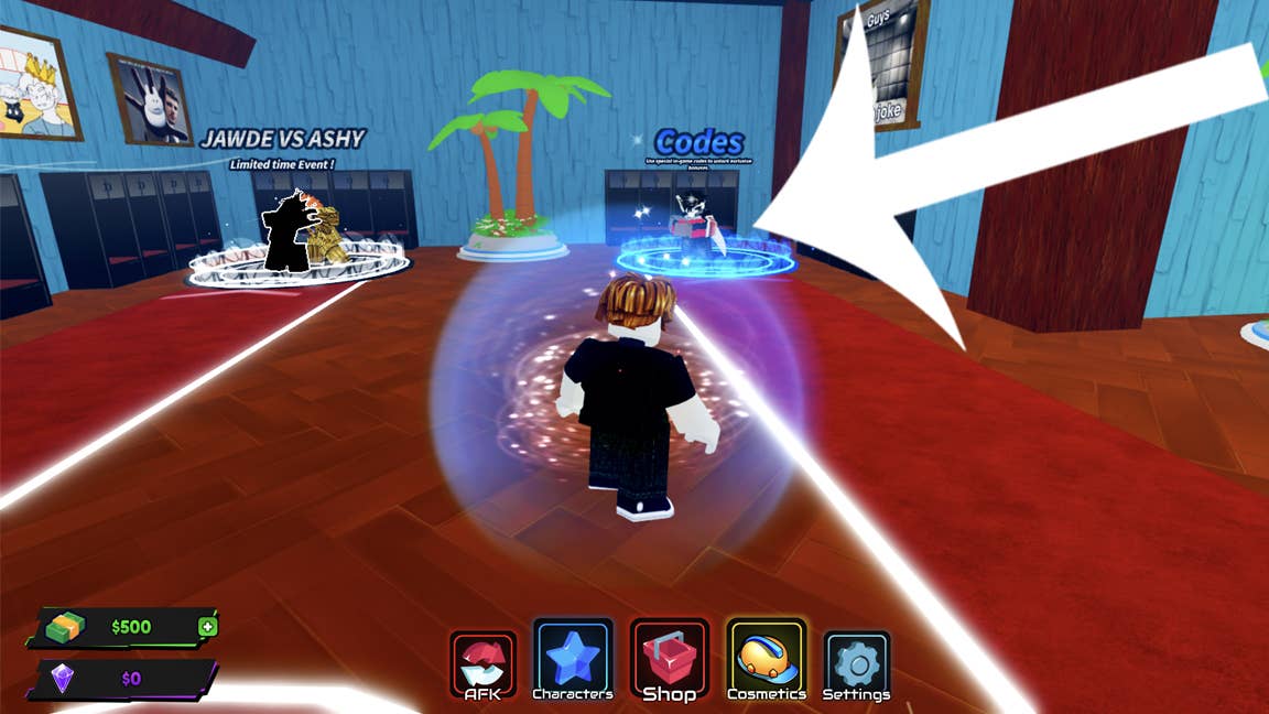 Code redemption area indicator