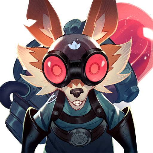 Supervive felix raccoon with googles and rocket launcher