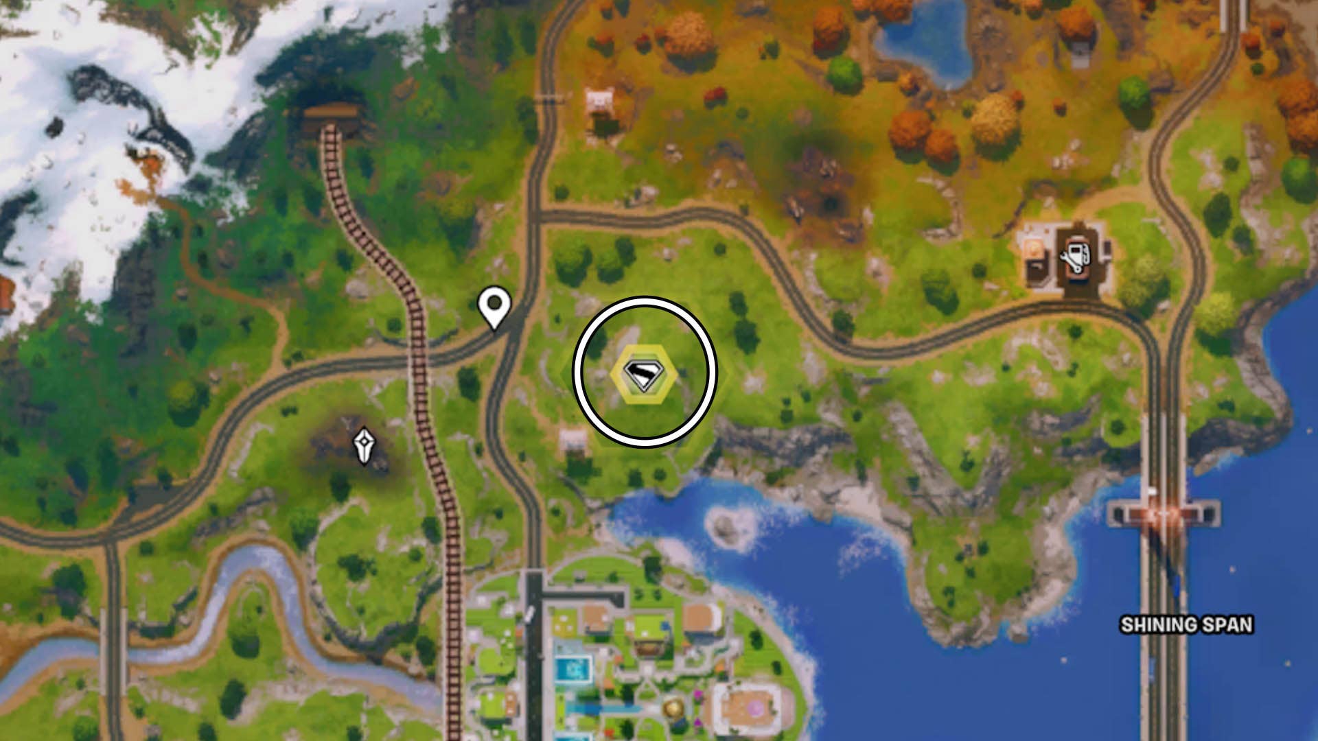 fortnite superman icon on map