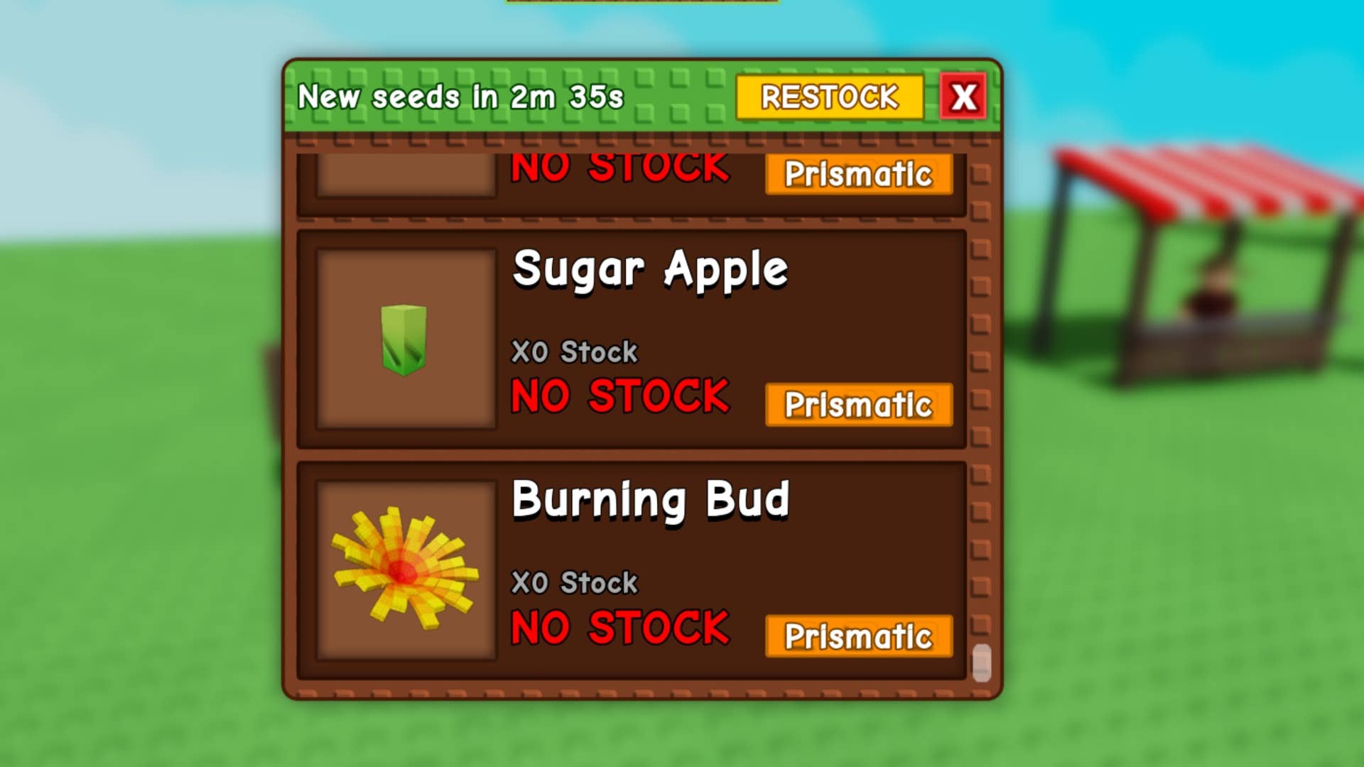 grow a garden burning bud in seed shop