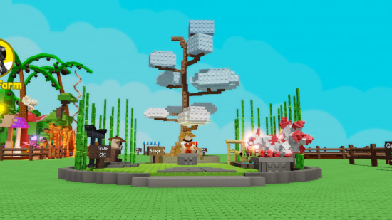A screenshot of the Grow a Garden Zen Tree in the middle of the map