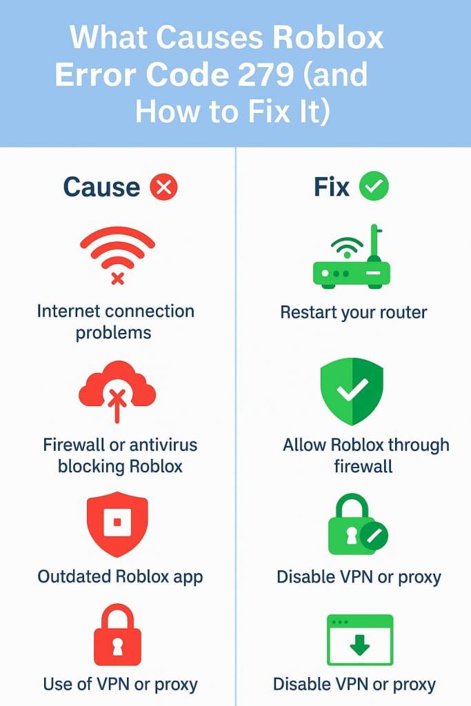 Why Does Roblox Error Code 279 Occur?