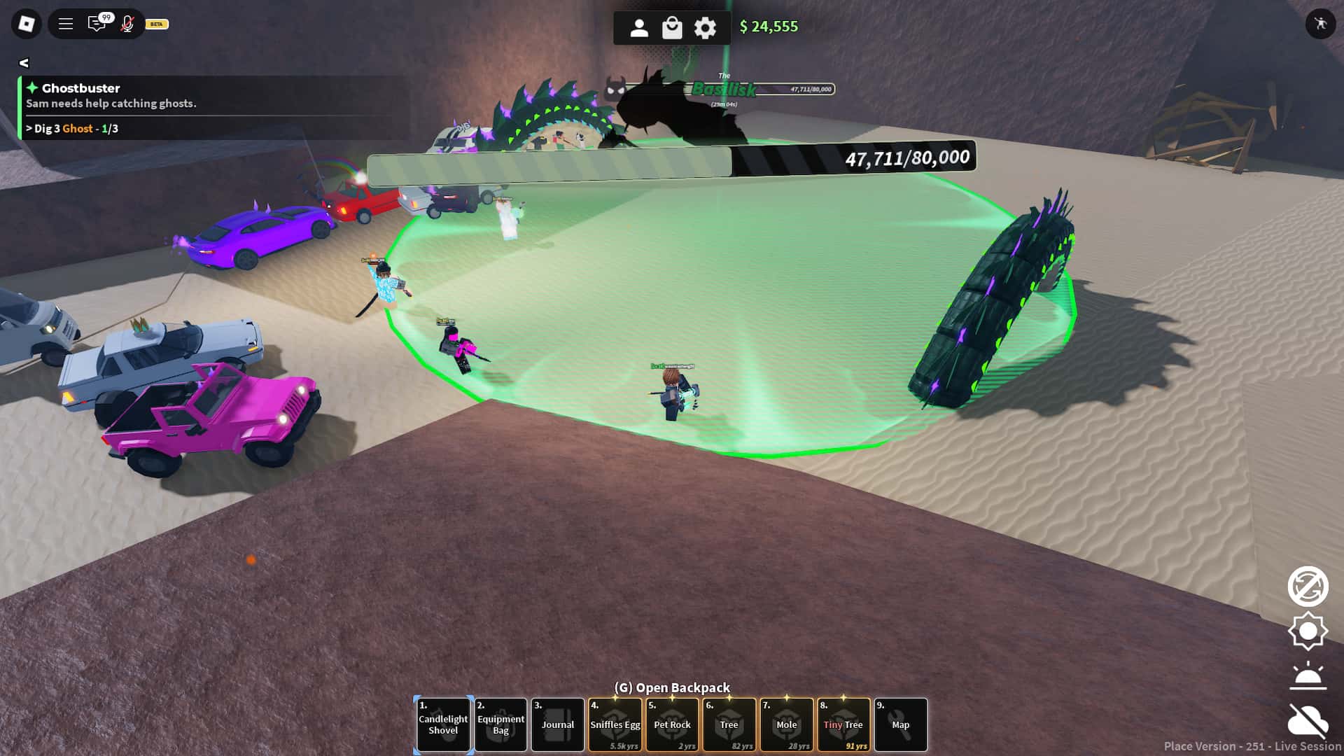 Roblox DIG Basilisk boss arena