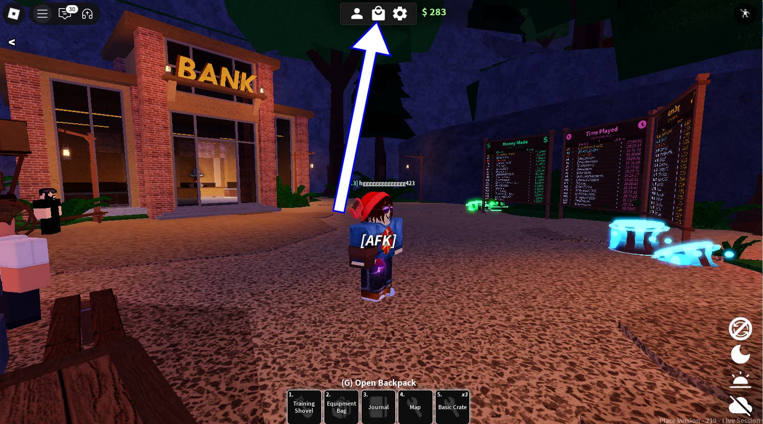 Store interface location