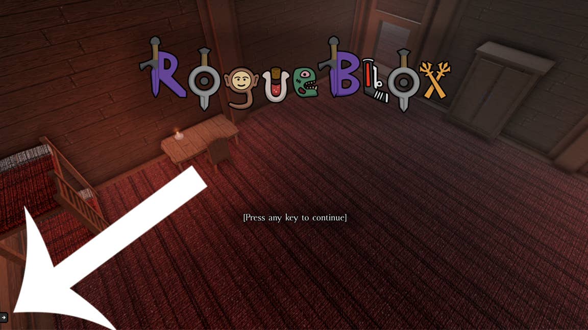Location of code redemption interface in Rogueblox