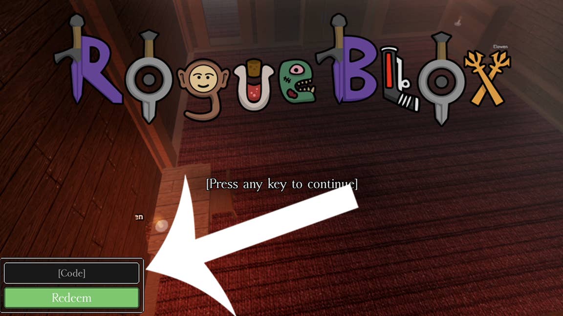Rogueblox code input screen visualization