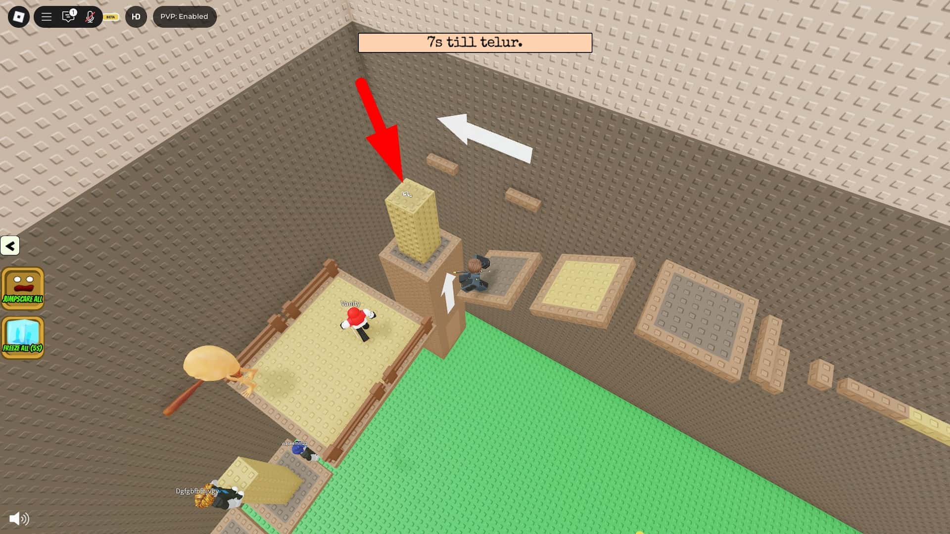 Tower parkour route