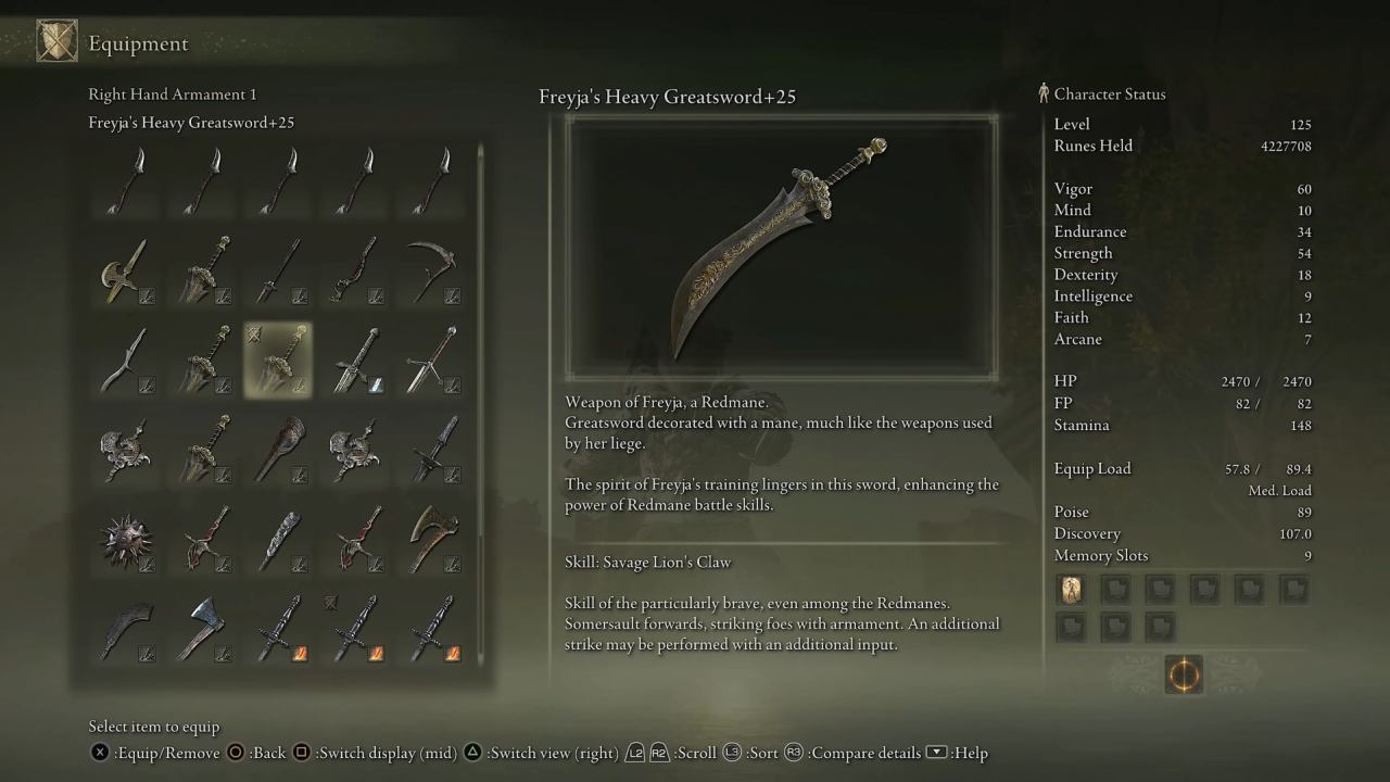 Elden Ring Guide, Freyja's Greatsword Build