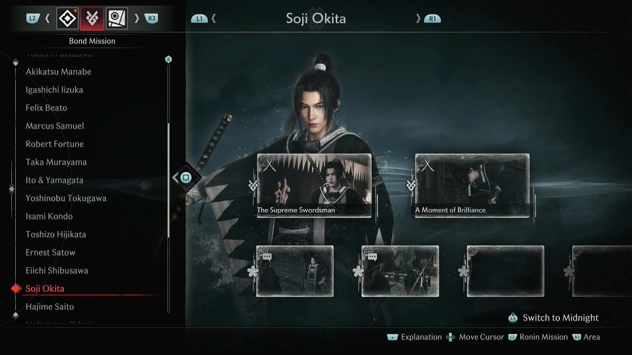 Rise of the Rōnin, Rise of the Rōnin Guide, How to Do Bond Mission as Soji Okita, PS5, Gameplay, Screenshot