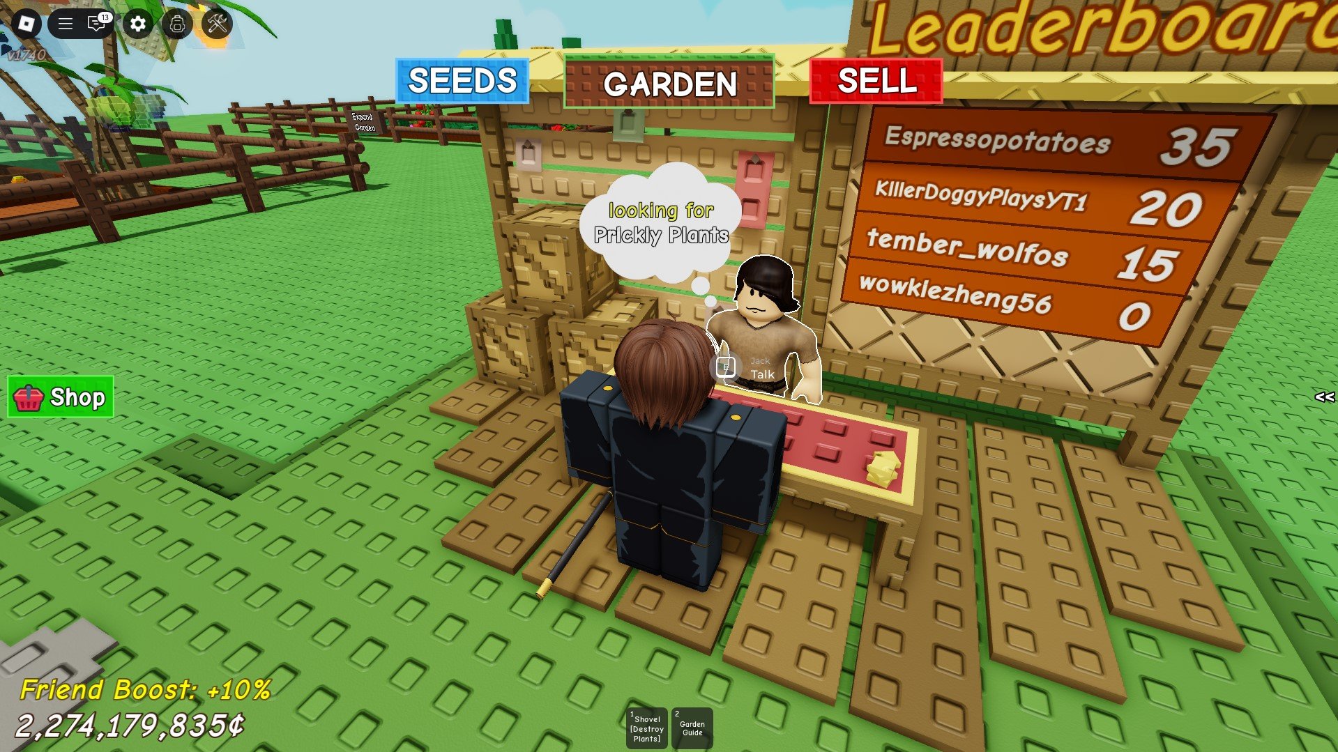 Grow a Garden Beanstalk Event NPC Jack