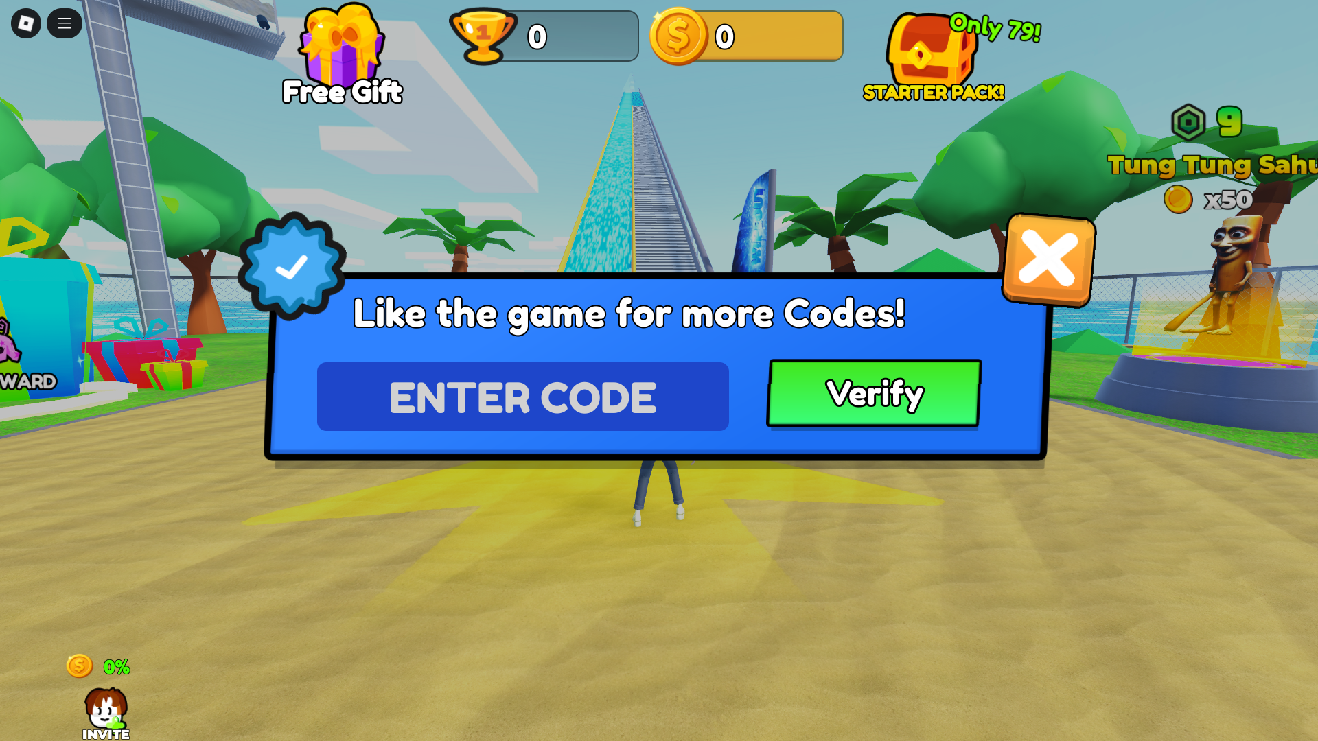 Claiming bonus items through codes (Image via Roblox Corporation)