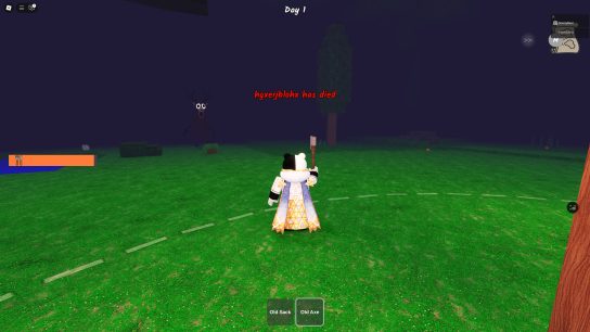 A 99 Nights in the Forest player is looking at a deer
