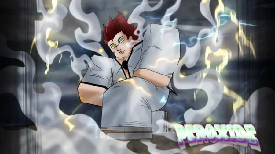 Smoke emerging out of a character in Roblox Peroxide