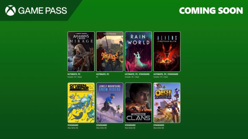 Game Pass Adds Assassin’s Creed Mirage, Rain World, More