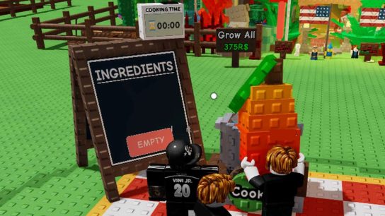 Grow a Garden all cooking recipes listed